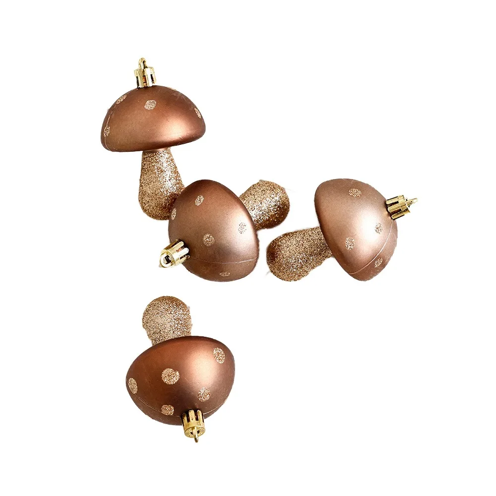 

2/4PCS Red&Gold Christmas Hanging Decoration Santa Clause Soldier Cactus Christmas Tree Ornament Mushroom Car Party Supplies