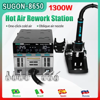 Sugon 8650 1300W Hot Air Rework Station 3 Modus Digitale Display Intelligente Bga Rework Station Voor Bga Pcb Chip reparatie Tool
