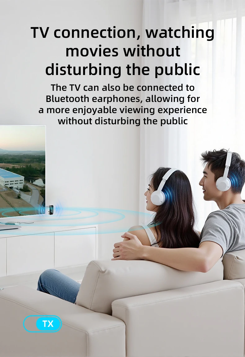 Bluetooth 5.4 Sender Empfänger 2 in 1 Wireless Audio für Auto Musik Kopfhörer Lautsprecher 3,5 mm Klinke AUX Wireless Audio Adapter – Detail 6