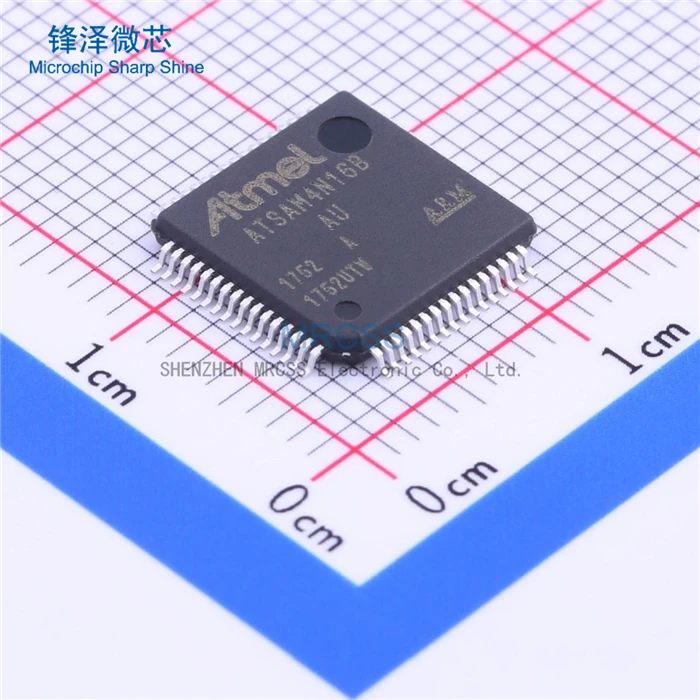 MCU 32-bit ARM Cortex M4 RISC 1MB Flash 2.5V/3.3V 64-Pin LQFP T/R  ATSAM4N16BA-AU