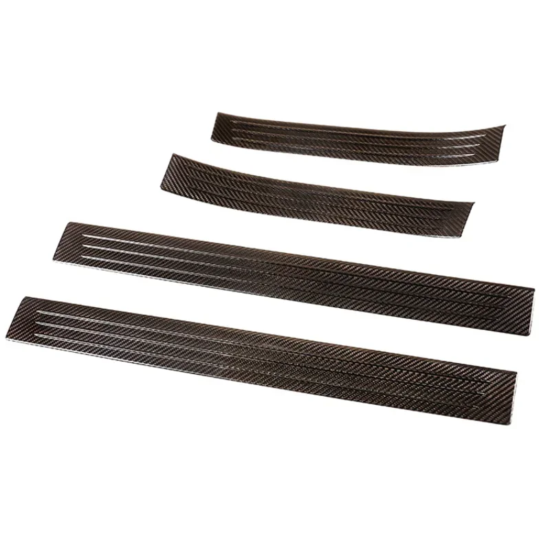 For Porsche Macan Real Dry Carbon Fiber Interior Decoration Threshold Welcome Pedal Strip Cover Modification Accessories