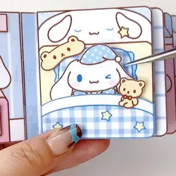 Sanrio Anime Sticker Games for Kids, My Melody Cinnamoroll, Cute Pochacco, Pompompurin, Cartoon Quiet Book, Engraçado DIY Brinquedos