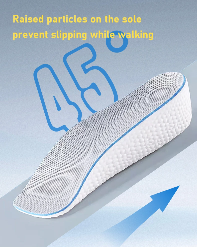 1 Paar Unisex-Einlegesohlen zur Körpergrößenerhöhung mit Fußgewölbestütze, orthopädische Memory-Schaum-Einlagen für Plattfüße, unsichtbare Einlagen für Sneaker – Detail 5