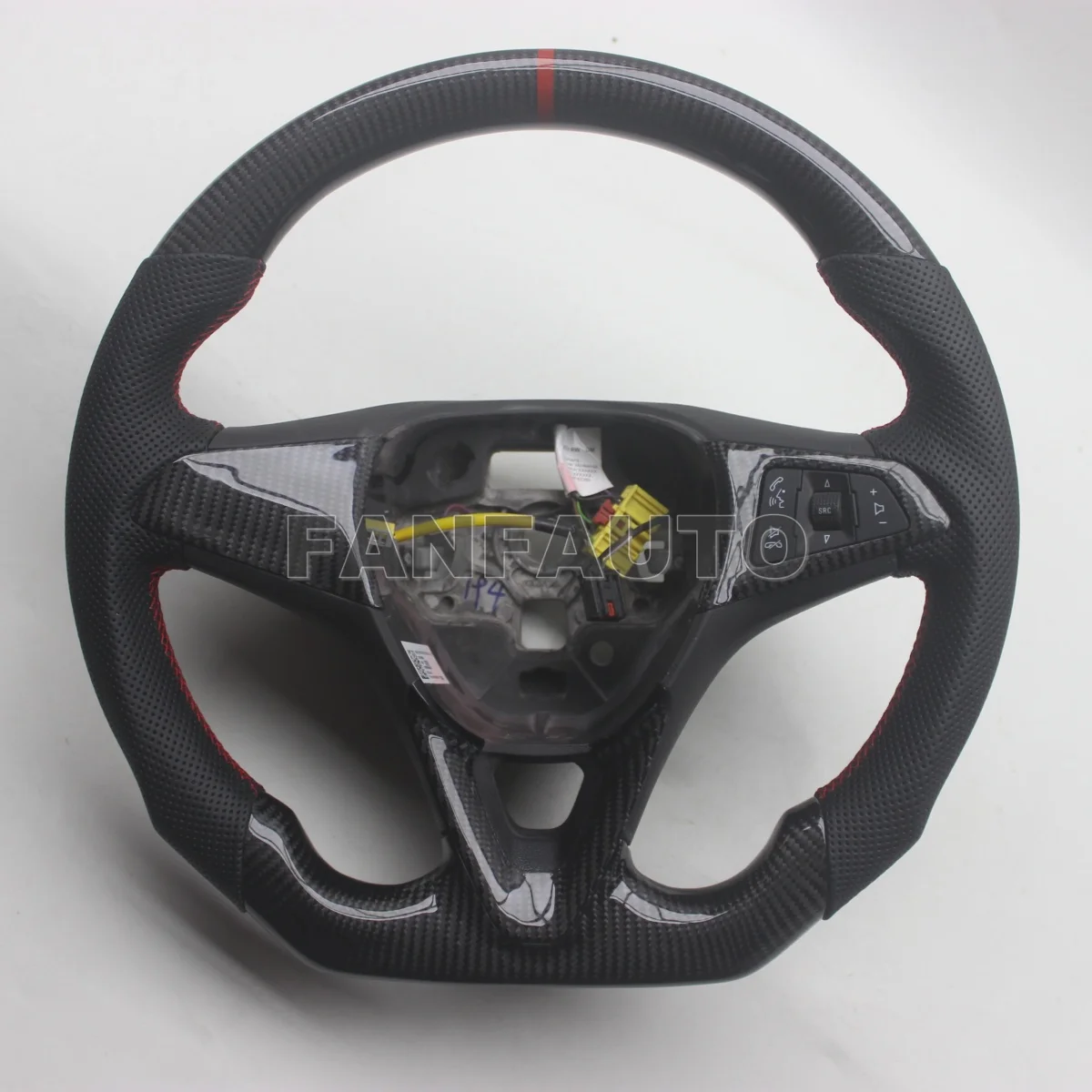 Replacement Real Carbon Fiber Steering Wheel with Leather for Buick Excelle‌ 2018-2020