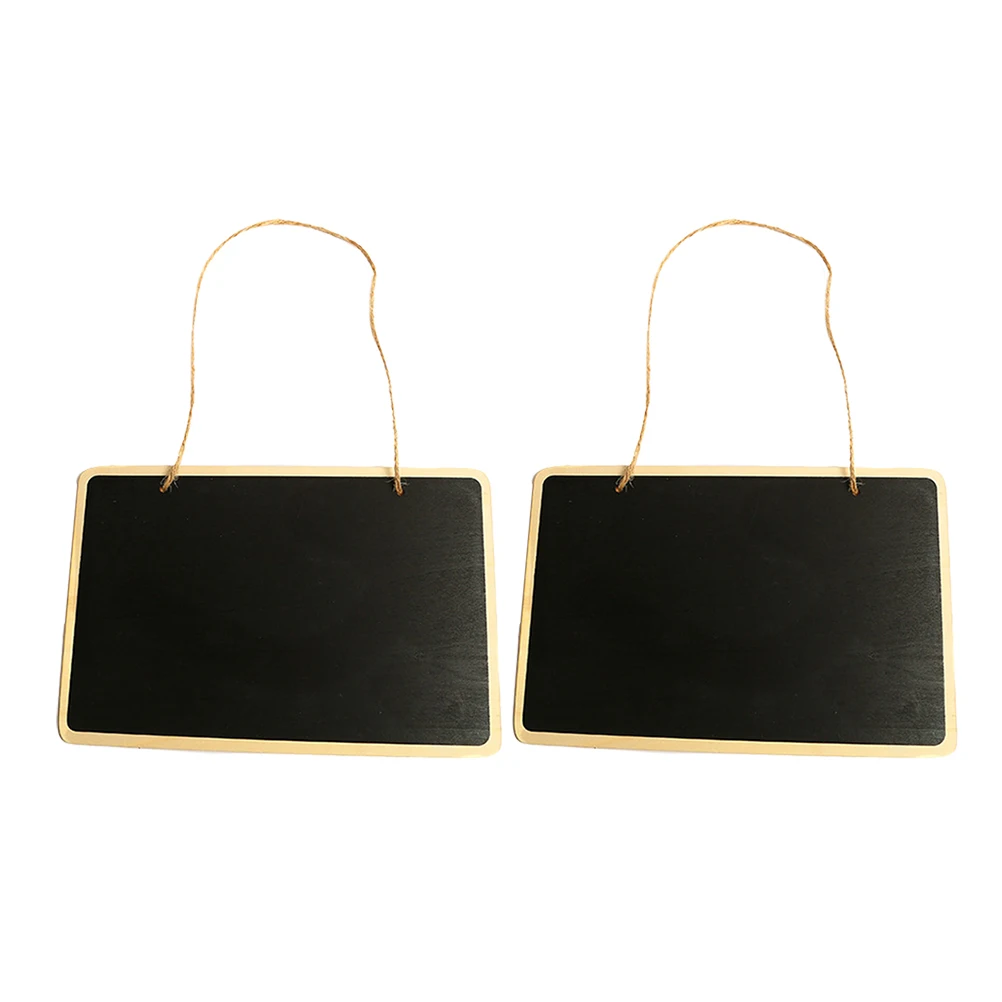 

2 pcs Black Chalkboard Wooden Frame Signs Erasable Non Ghosting for Home Office Decor Mini Notice Boards Display Message