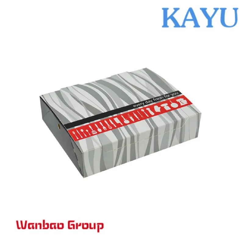 กล่องกระดาษแข็งสำหรับอบอาหารวาฟเฟิลสำหรับทำโดนัทพิมพ์โลโก้ออกแบบได้ตามต้องการ