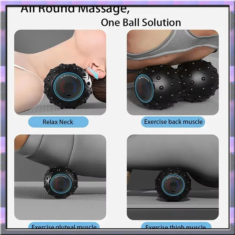 

ABJX New Rechargeable Massage Ball For Neck, Shoulder, Back, Foot For Muscle Relaxation, Yoga B