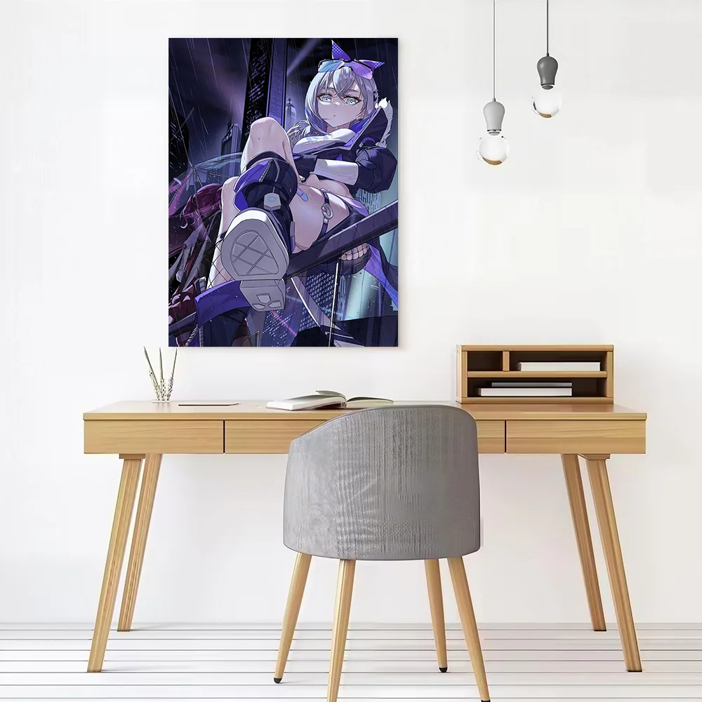 Honkai Star Rail Silver Wolf Printed Canvas Poster Custom Pictures Wall Art Canvas Painting for Wand Deko Decoration Living Room