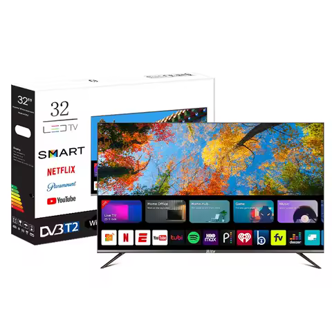 32 Inch Smart Android TV Full HD 1080p LED Flat Screen Television, WiFi HDMI USB Google Play Netflix, Budget Home &amp; Hotel TV