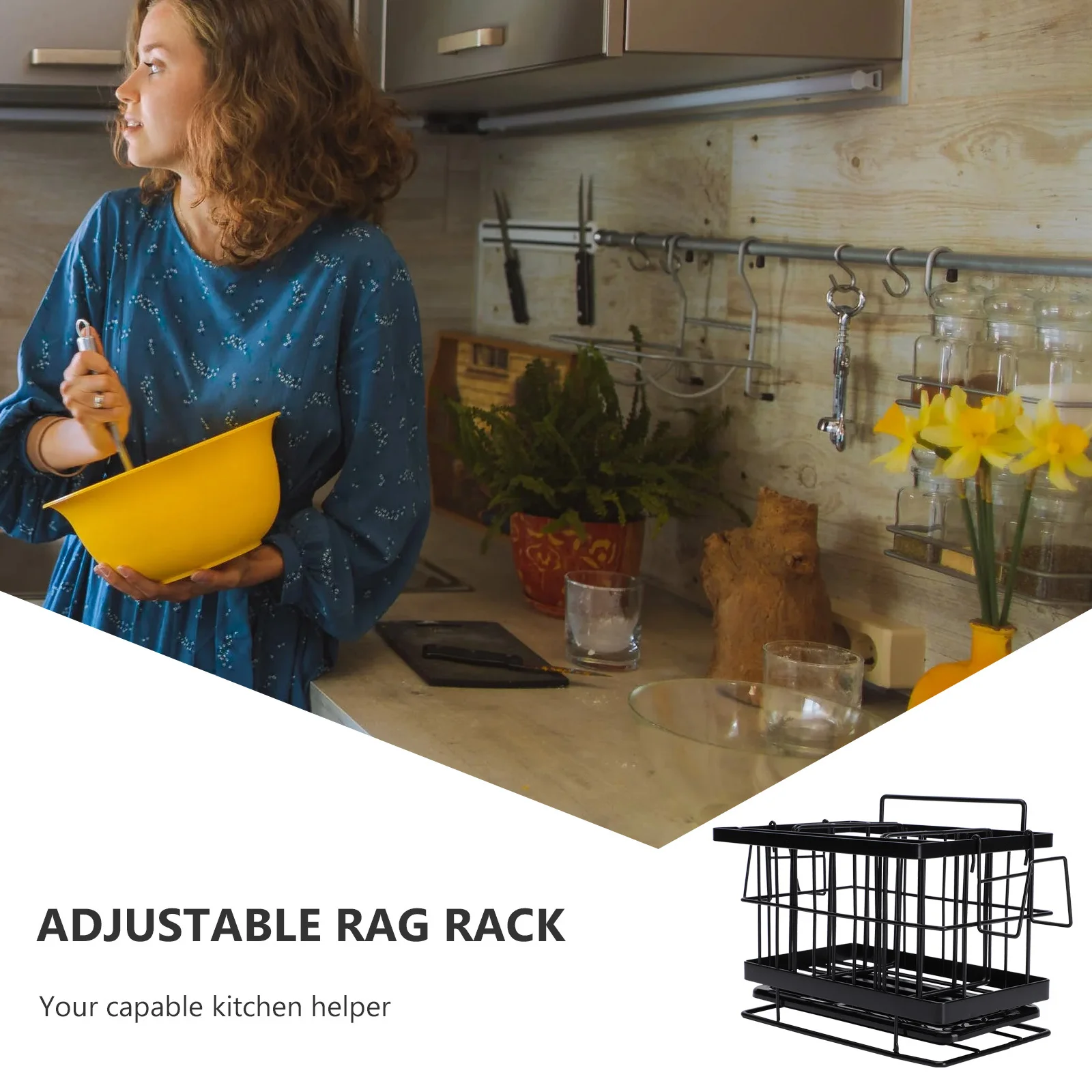 

1Pcs Premium Drain Rack for Sink Stainless Steel Countertop Rag Shelf with Ventilated Design Efficient Drainage Storage Holder