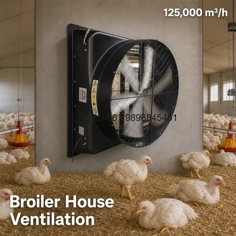 Wmwmnu for Broiler House Fan High Airflow Farm Ventilation with 6 Alloy Blades and for Meat Chicken Production