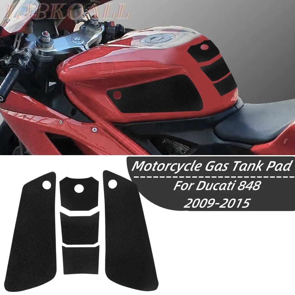 

Ducati848 Gas Tank Pad Stickers Motorcycle Knee Grip Kit Pad Anti Slip Tank Decals Propection For Ducati 848 2009-2015 2014 2013