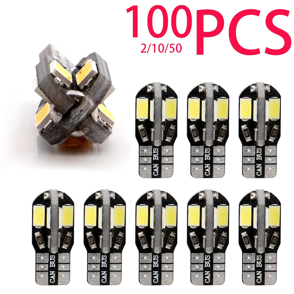 

W5W T10 LED Bulbs Canbus 5730 8SMD 4014 26smd 12V 6000K 194 168 LED Car Map Dome Lights Parking Light Auto Signal Lamp