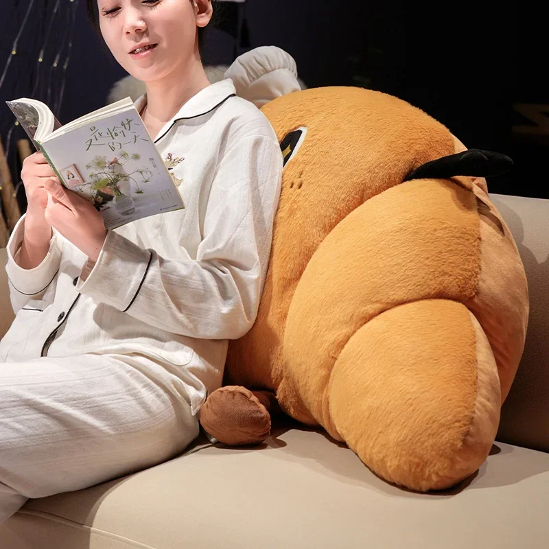 Croissant Groot Kussen Pluche Leuke Chef's Hoed Croissant Brood Kussen Gevuld Grappig Zacht Voedsel Knuffel voor Cadeaus voor Kinderen Verjaardag