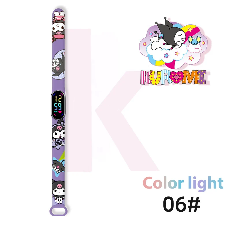Cartoon Printed Kulomi Touch LED Electric Watch Girls Teenager Personality Printed Children\'s Watch Waterproof reloj para ninos
