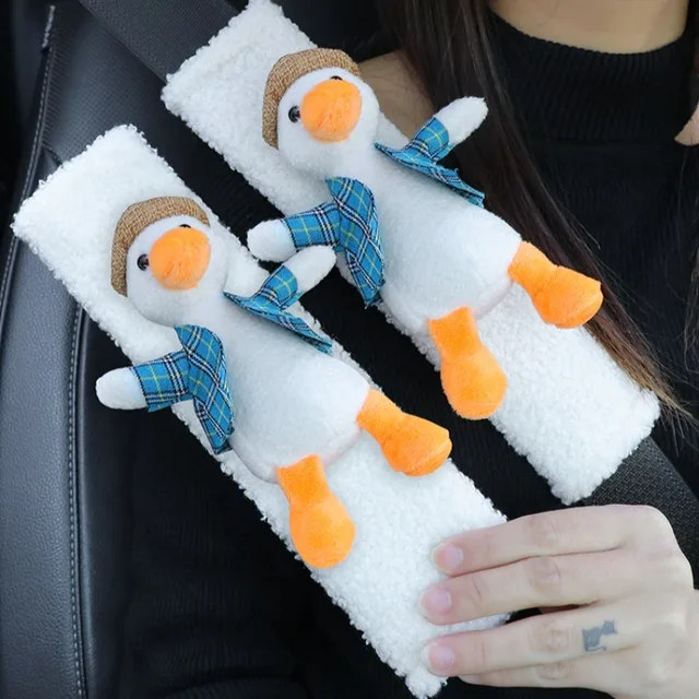 Cartoon Car Seat Belt Cover Plush Pochacco Auto Seat Belt Shoulder Protector Pad Kawaii Car Accessories