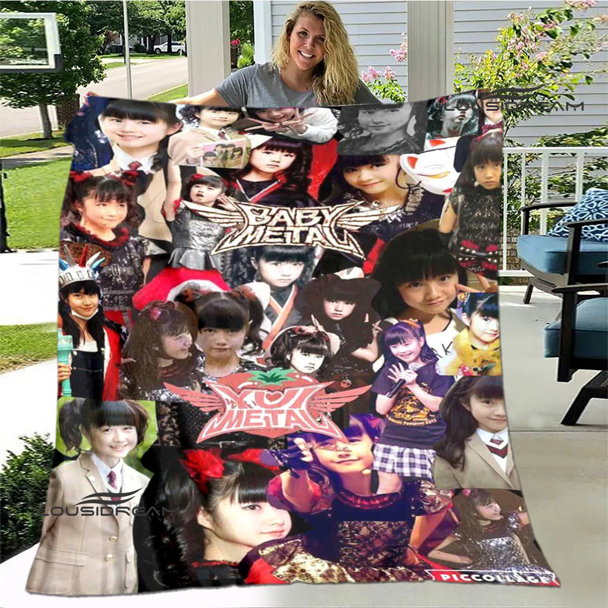 Babymetal combination blanket Flange Warm blanket home travel blanket soft and comfortable blankets picnic blanket birthday gift