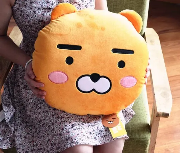 Cartoon Anime Series Kakao APEACH RYAN MUZI TUBE Plush Pillow Soft Sofa Cushion Kawaii Room Decor Birthday Gifts for Girls