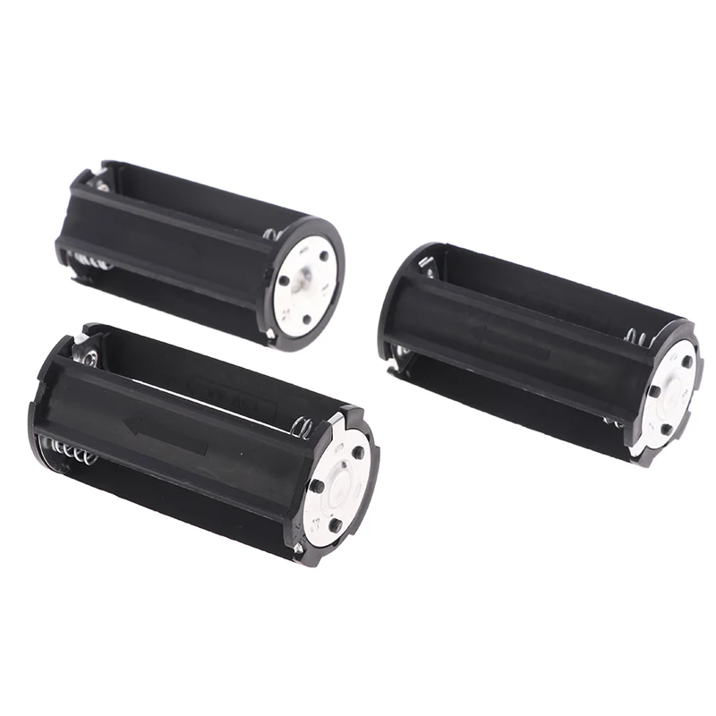 1/3Pcs Black Cylindrical Battery Adapter Case 3x AA to D Size Battery Holder Hold 3 Standard AAA Batteries For Flashlight Lamp