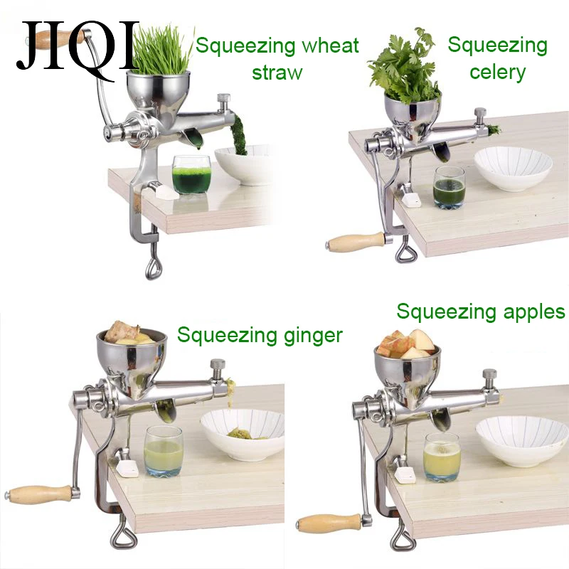 Stainless Steel Wheatgrass Juicer Auger Slow Squeezer Fruit Wheat Grass Vegetable Orange Juice Press Extractor Juicing Machine