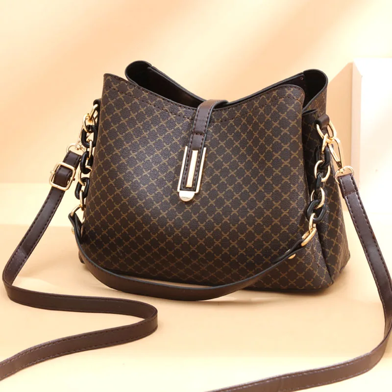 

Retro Pattern Women Bag 2024 New Large Capacity Shoulder Bag Handbag Simplified Casual Crossbody Bag