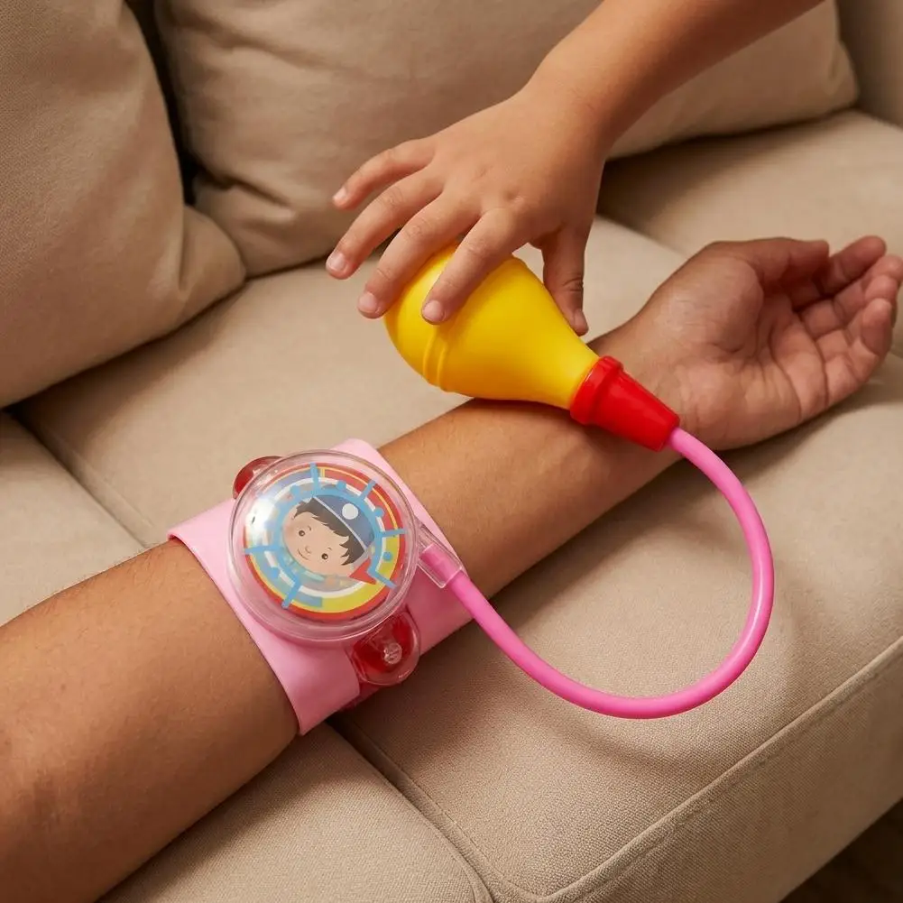 Kids Doctor Play Set - Simulation Blood Pressure Monitor Toy, Pretend Medical Checkup Kit for Children Educational Gift