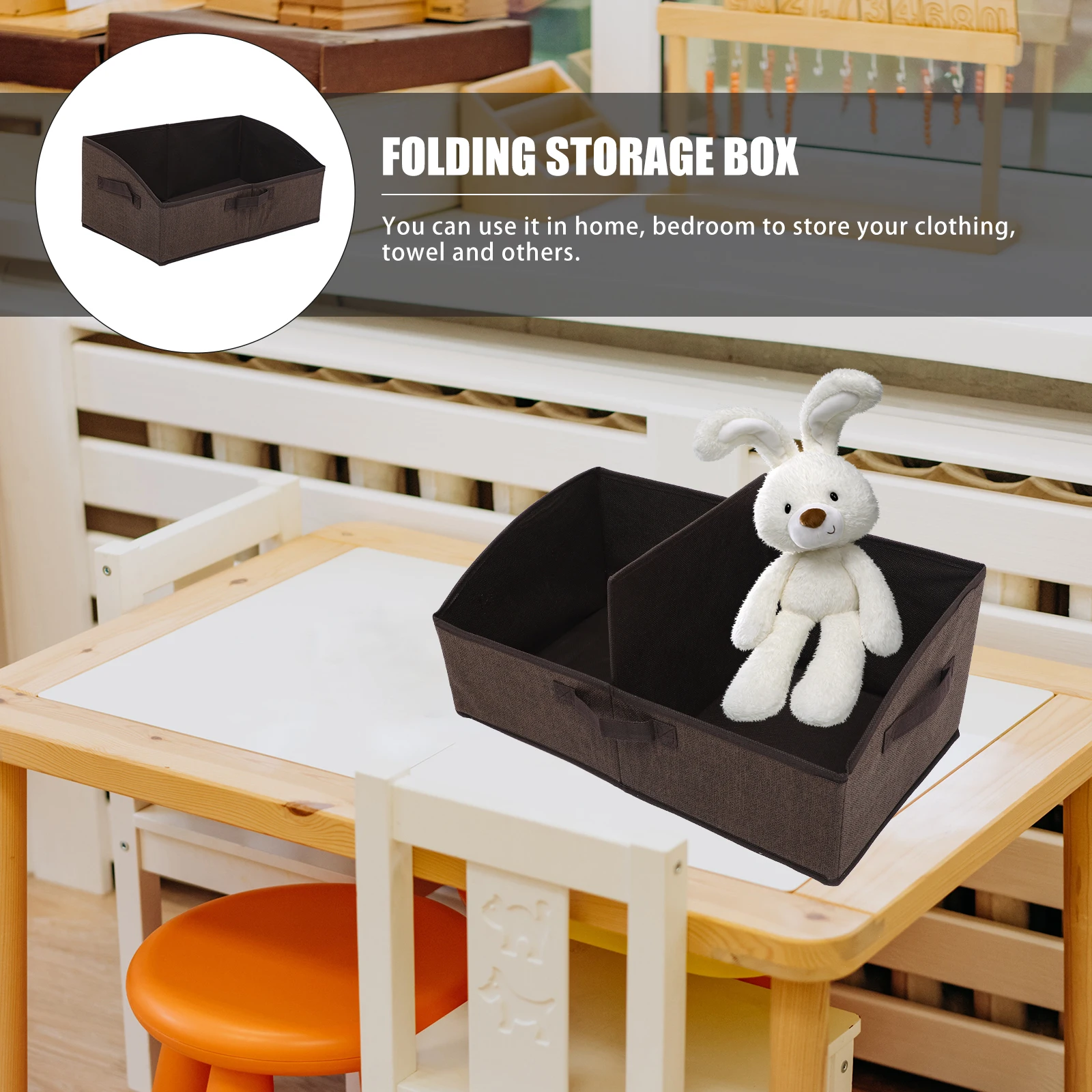 

Large Capacity Trapezoidal Folding Storage Box Clothes Towel Sundries Organizer Multifunctional Lightweight Closet Basket