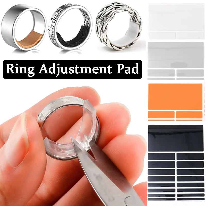 Clear White Finger Ring Pad Rings Adjustable Silicone Invisible Sticker Loose Any Rings Resizer Reducer Jewelry Tools Equipments