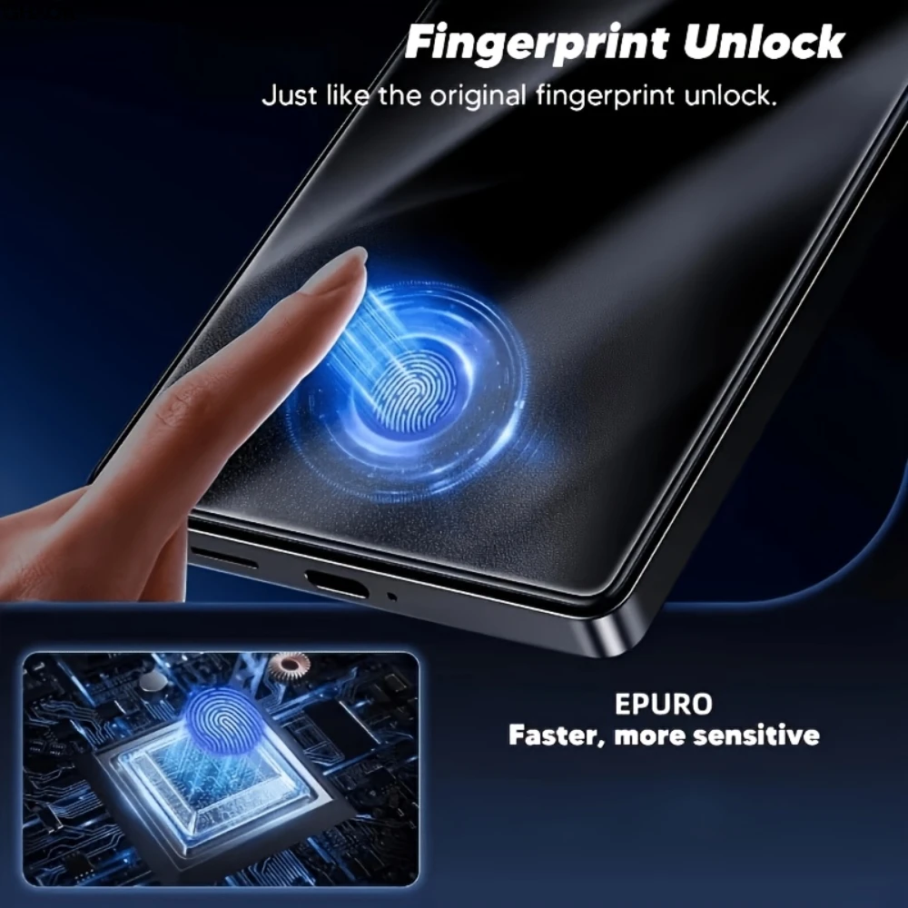 3pcs HD Black Border Phone Screen Protectors,For S26 S25 S24 Ultra S23 S22 S21 Plus And More.Supports Fingerprint Unlock