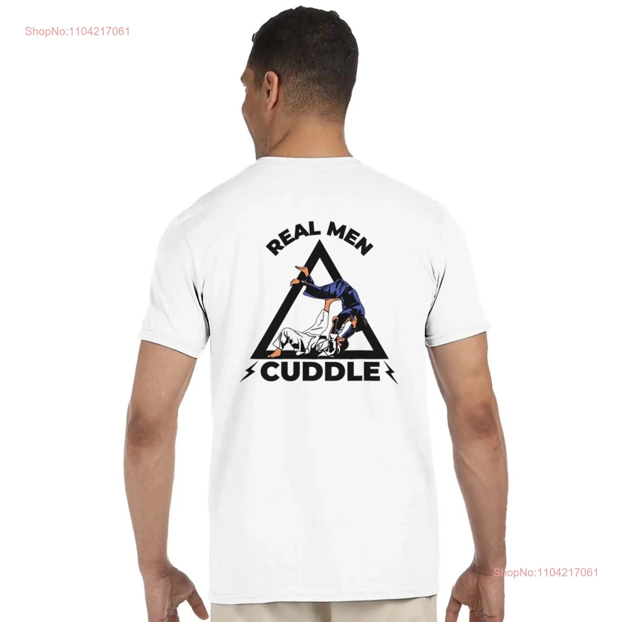 Real Men Cuddle BJJ Throw Technique T Shirt long or short sleeves