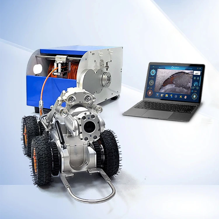 Robot de inspección de tuberías de alcantarillado, cámara de inspección de tuberías de drenaje de alcantarillado, sistema de inspección de tuberías sobre orugas robótico