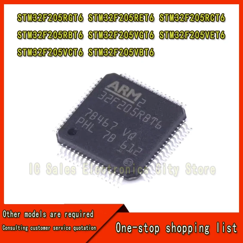 (1 Stuk) Nieuwe STM32F205RGT6 STM32F205RET6 STM32F205RCT6 STM32F205RBT6 STM32F205VGT6 STM32F205VET6 STM32F205VCT6 STM32F205VBT6