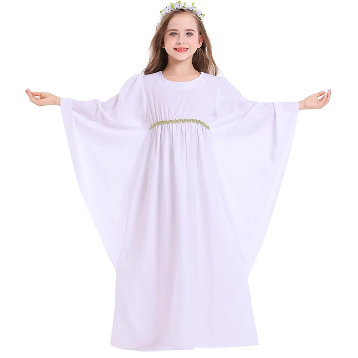 

loween Angel Devil Double Color Skirt White Dr Girl's Costume Princ Sle PU Material KTV Dr Fem Children