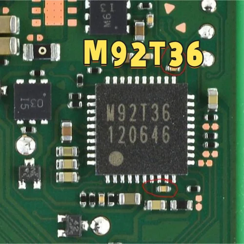Imagen 2 del producto 1 Uds M92T36 para Nintendo Switch/Lite/OLED reemplazo USB-C carga potencia IC Chip placa base gestión de batería