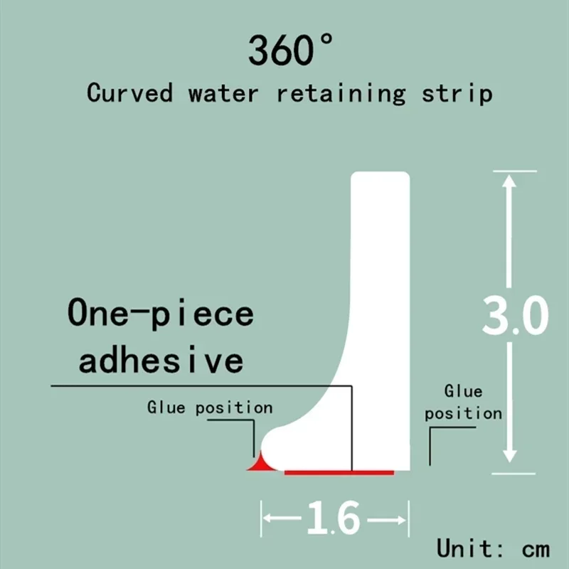 Barriera per dighe per doccia a secco e umido