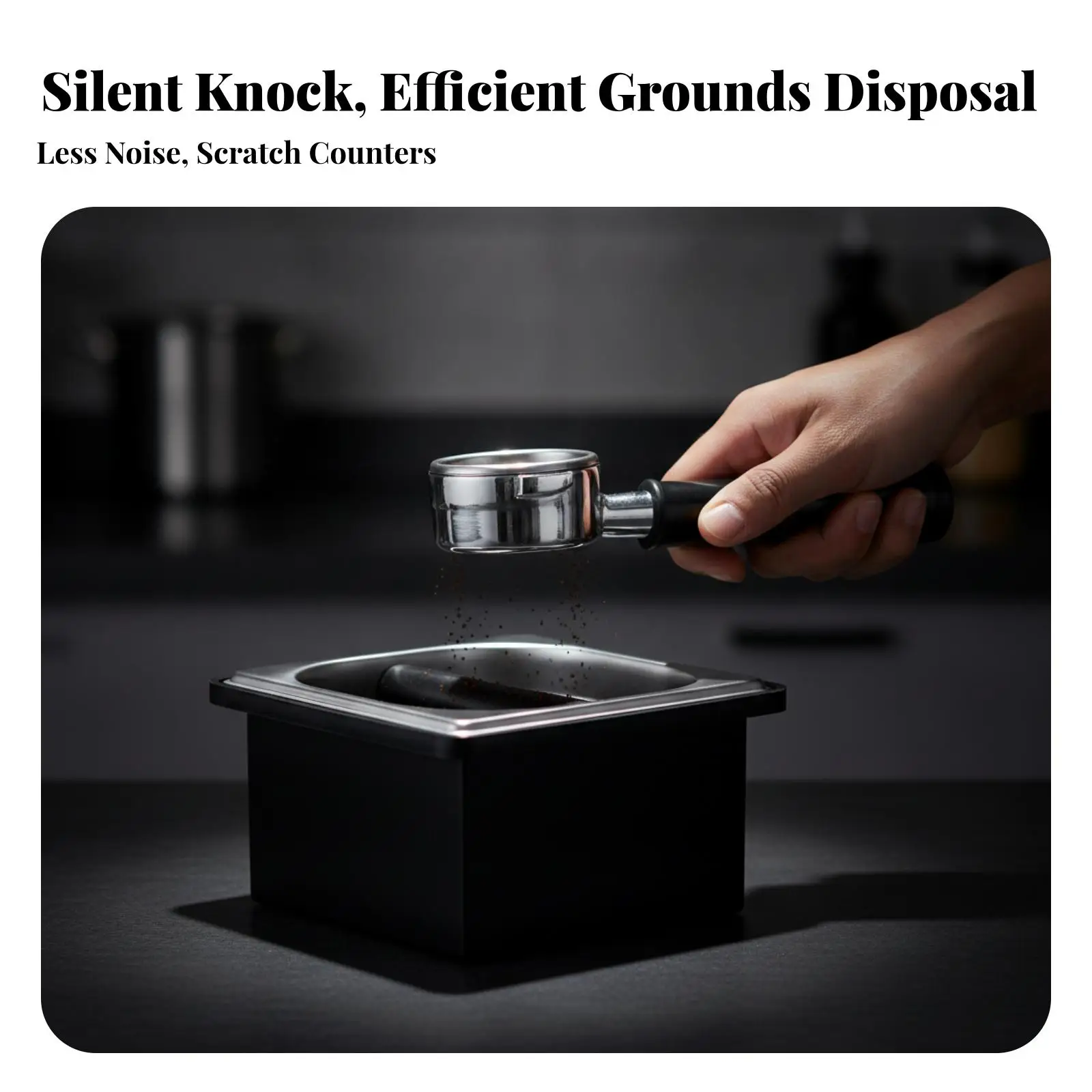 Espresso Knock Box Compact Coffee Knock Box Small for Baristas