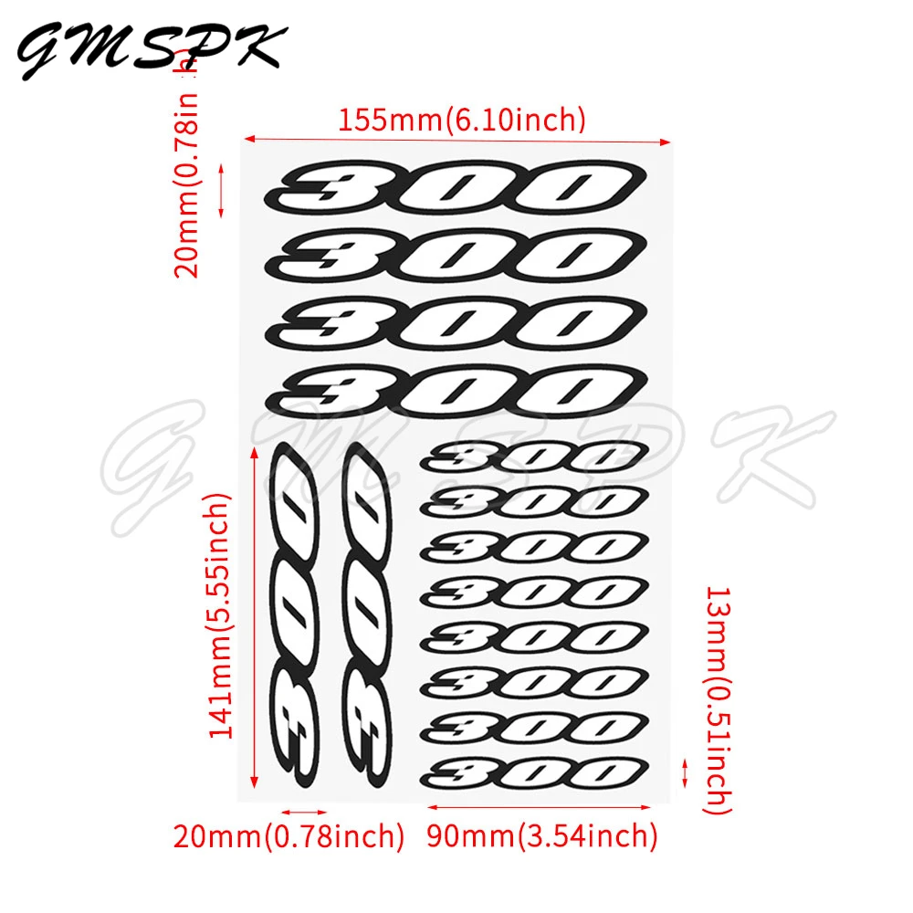 Motorcycle Decor Number Sticker Decals Fit for Kawasaki Suzuki TRIUMPH Yamaha Harley Honda Benelli CFMOTO Aprilia HUSQVARNA BMW