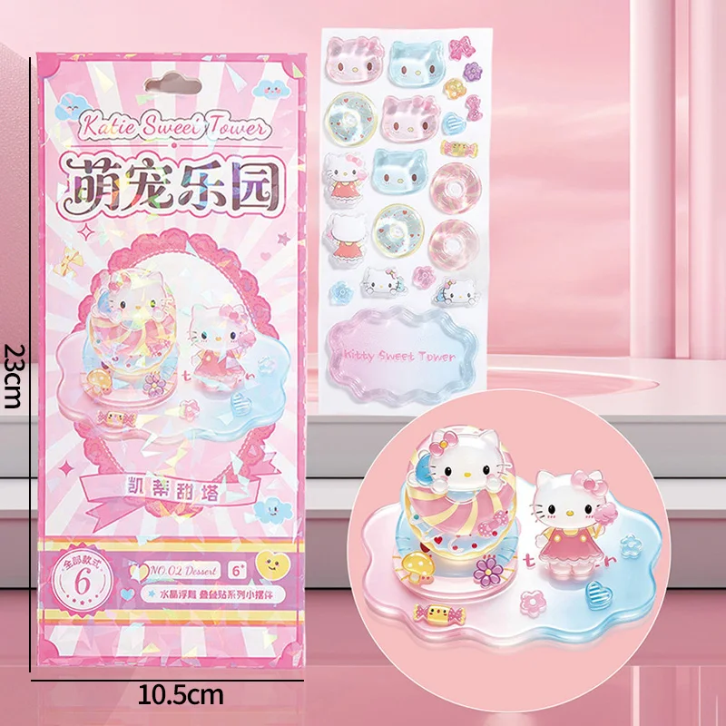 Neue angesagte 3D-Kristallaufkleber, niedliche Kawaii-Cartoon-Haustierfiguren, gestapelte Aufkleber, handgemachte DIY-Partygeschenke – Detail 12