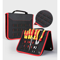 WIHA 80166C 1000V VDE 7-in-1 Insulated Screwdriver Set with Pliers and Tool Bag Phillips Slotted Screwdriver Repair Hand Tools