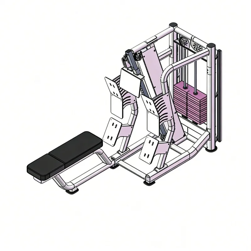 Commercial Gym Equipment Lat Pulldown Machine Plate Loaded Pull Down Machine for Gym High Back Pull Machine