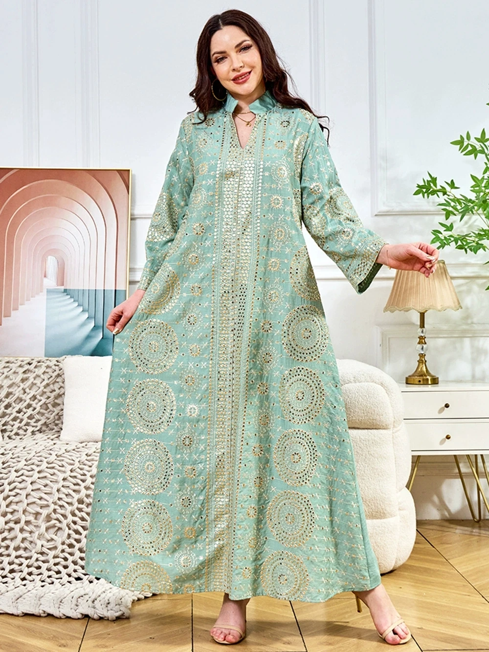 

Ближний Восток, Дубай, арабская женская одежда, заводская мусульманская мода, халат, женское длинное платье, новое вечернее платье из бисера, Абая