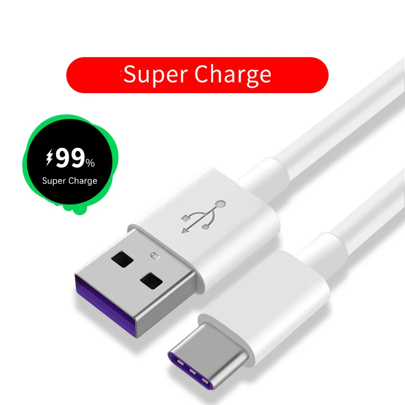 Cavo di ricarica USB di tipo C a ricarica Super veloce 5A per Huawei P60 P50 P40 P30 Mate 60 50 40 30 20 Nova 5T 6 7 8 9 Pro Honor 90 80 70