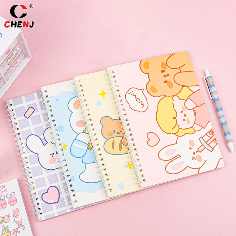 Cartoon Coil Book Cute Creative A5 Loose Leaf Notebook Stationery Wholesale High Appearance Level Students Line Diary Book