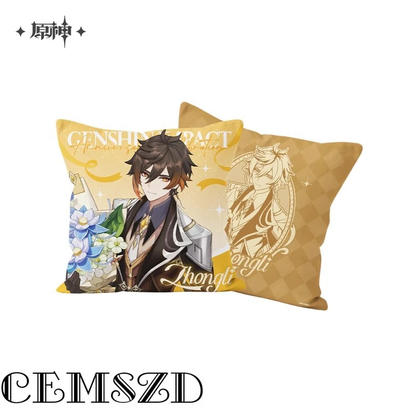 [حقيقية] لعبة Genshin Impact Furina ZhongLi تأثيري أريكة زخرفة أنيمي شخصية كرتونية وسادة هالوين هدية الملحقات