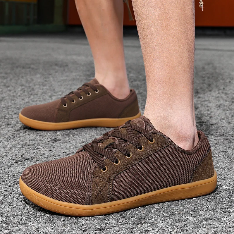 

Summer couple barefoot shoes wide last casual sports large size breathable mesh men's wide head women
