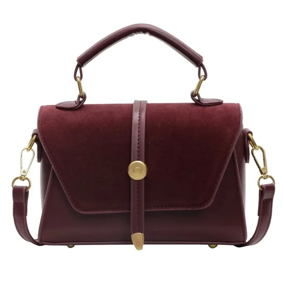 

Summer fashion casual handbag niche texture sense frosted shoulder bag generous foreign style retro crossbody women's bags