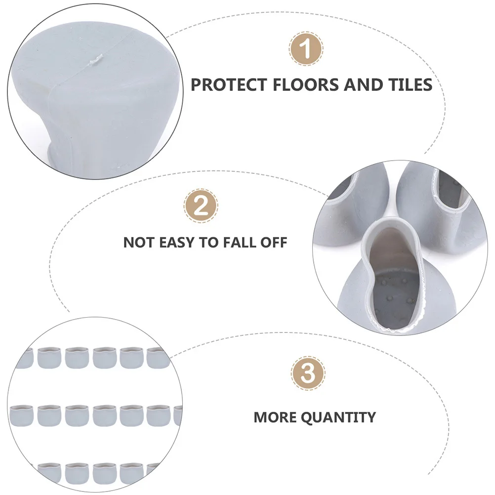 

50Pcs Table Feet Protector Silicone Chair Leg Caps Anti-Slip Waterproof Scratch-Resistant for Hardwood Floors Furniture Floor
