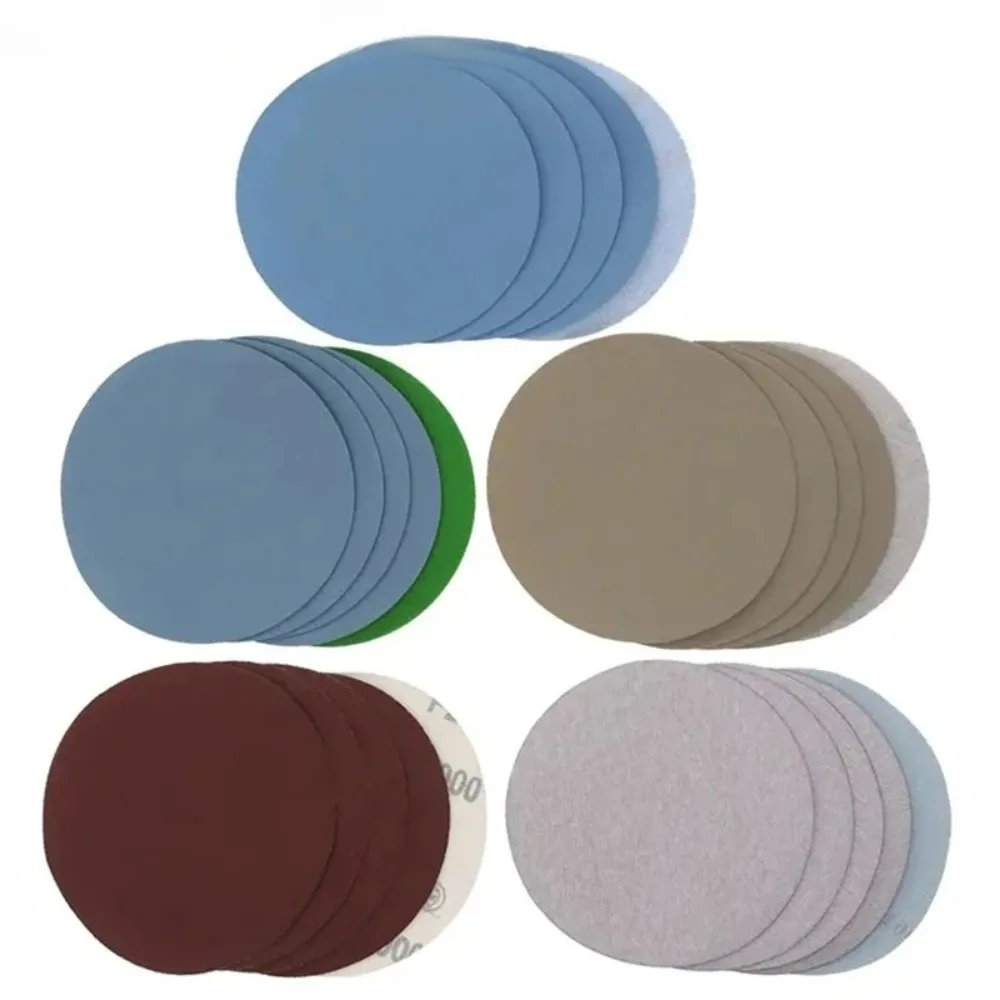 SEAMETAL 15PCS 125mm Inches Grit 1000 2000 3000 4000 5000 Sanding Discs Hook Loop Sandpaper Round Disk for Car Accessories