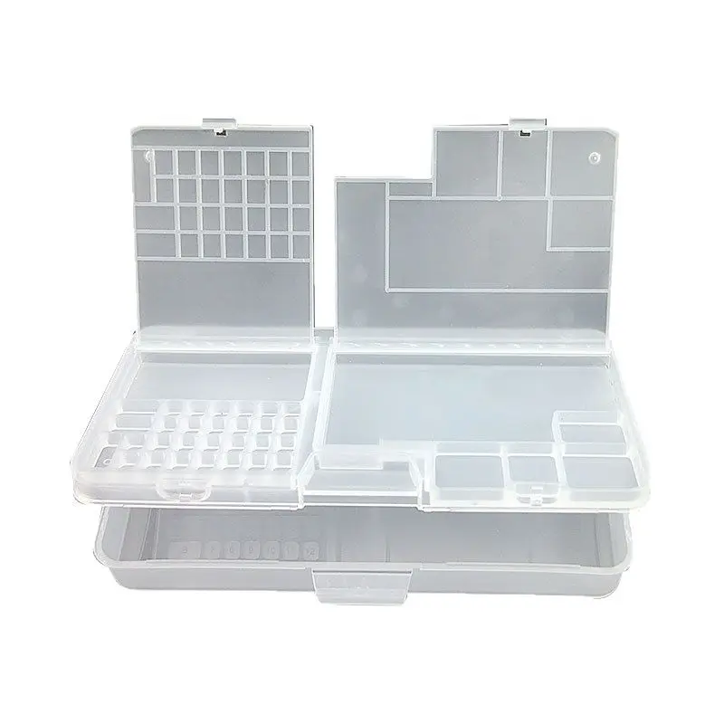 Bright Black Double-layer Electronic Component Storage Box Screw Accessories Organization Phone Repair Motherboard IC Collector