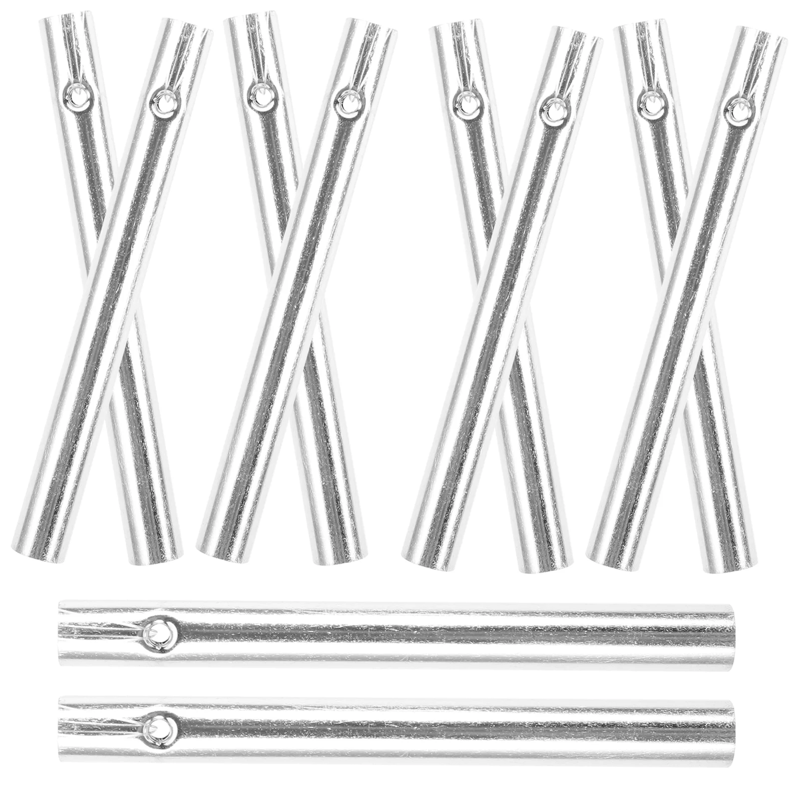 10 pçs sinos de vento acessórios substituição tubo alumínio tubos metal ferramentas diy para
